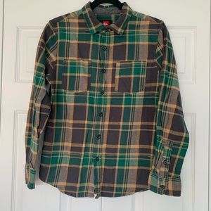 SOLD❗️QUICKSILVER - green plaid shirt